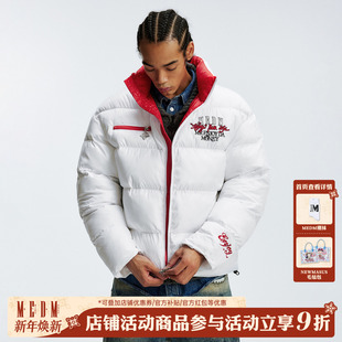MEDM 拉链立领棉衣情侣外套 门襟领贴撞色保暖休闲面包服棉服美式