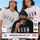 MEDM25SS基础logo排版短袖男美式复古休闲圆领上衣女潮牌夏季T恤