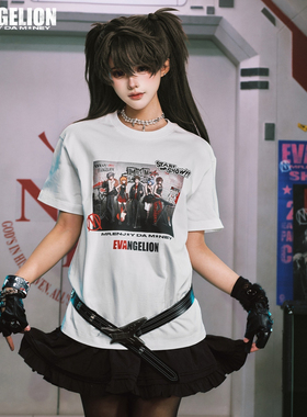 MEDMxEVA NEVER END系列主KV海报印花休闲圆领短袖街头百搭T恤夏