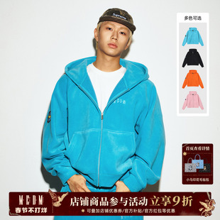 MEDM 休闲轻薄摇粒绒情侣套装休闲拉链连帽卫衣帽衫+弹力抽绳长裤