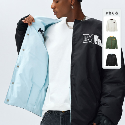 MEDM24FW茧形双面穿刺绣羽绒服