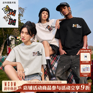 张星特同款 美式 MEDM可替换魔术贴短袖 夏季 体恤 T恤男女情侣款