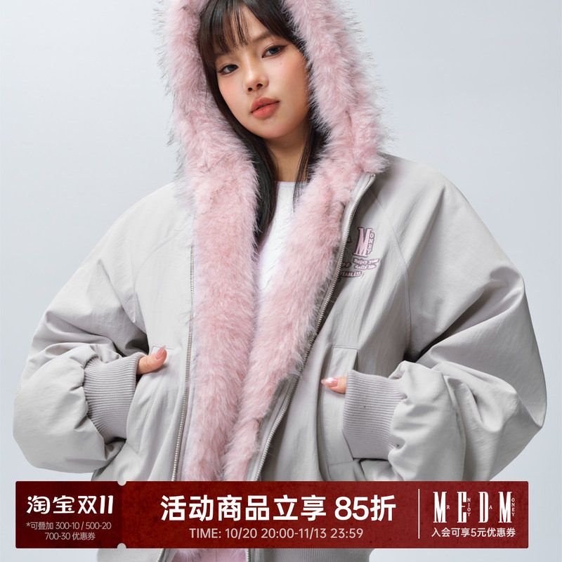 【杨超越同款】MEDM座山雕棉服保暖美式外套男女cleanfit棉衣夹克