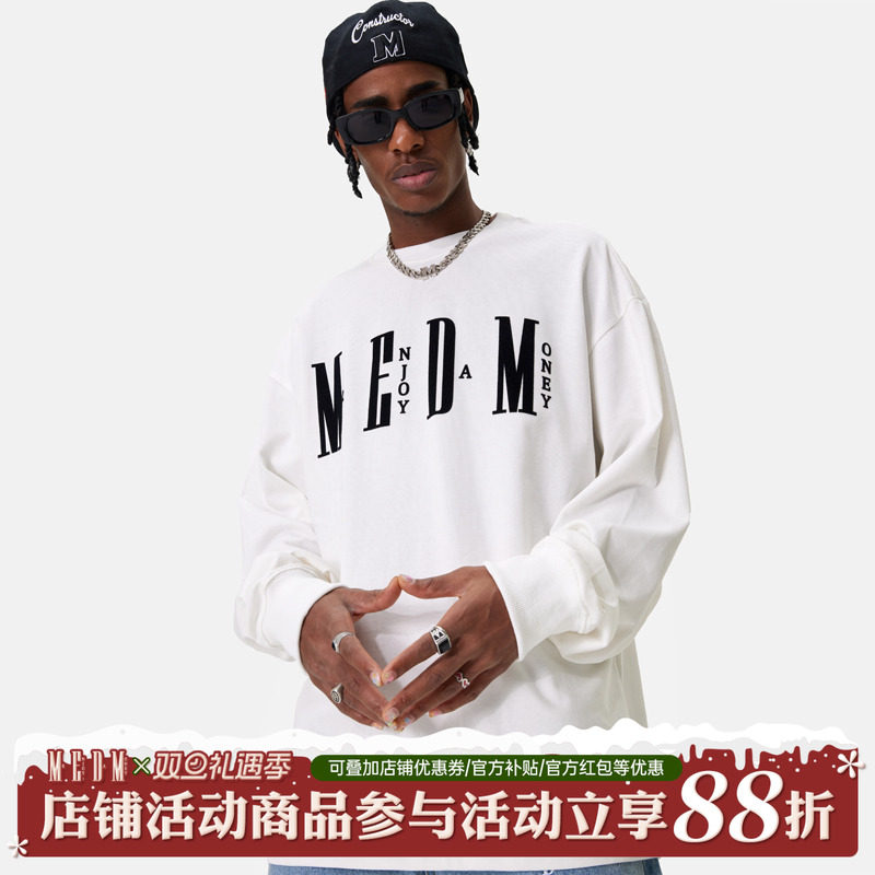 长袖上衣MEDM静电植绒简约