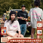 MEDM三色印花短袖 ins 百搭国潮美式 休闲春夏季 宽松T恤圆领潮流半袖