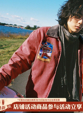 MEDMx假面骑士双骑15周年风之传说底特律夹克男美式短款外套春秋