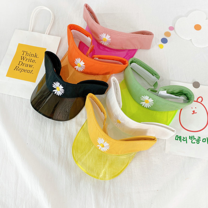 Jelly color transparent Visor ins the republic of korea Daisy Female baby Sunscreen Hat Hat children Visorsin the Children/Baby/Family fitted , Hat/Muffler/Masks/Gloves/Earmuffs/Booties , Hat  category - from Buy2taobao.com to provide professional Taobao agent buy service