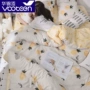 Hua Jin Tian cotton bốn mảnh bông quilt chăn bộ đồ giường ký túc xá ba mảnh Bắc Âu gió - Bộ đồ giường bốn mảnh bộ ga gối