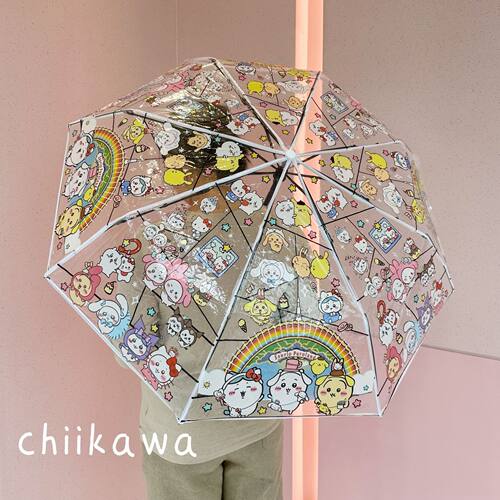 chiikawa透明雨伞可爱卡通学生折叠成人女儿童吉伊卡哇卡通伞包邮