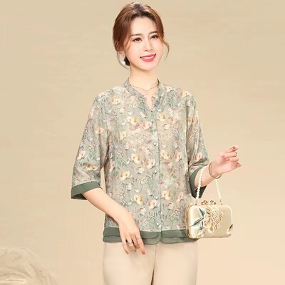 宽松棉麻夏季新款大码短袖小衫