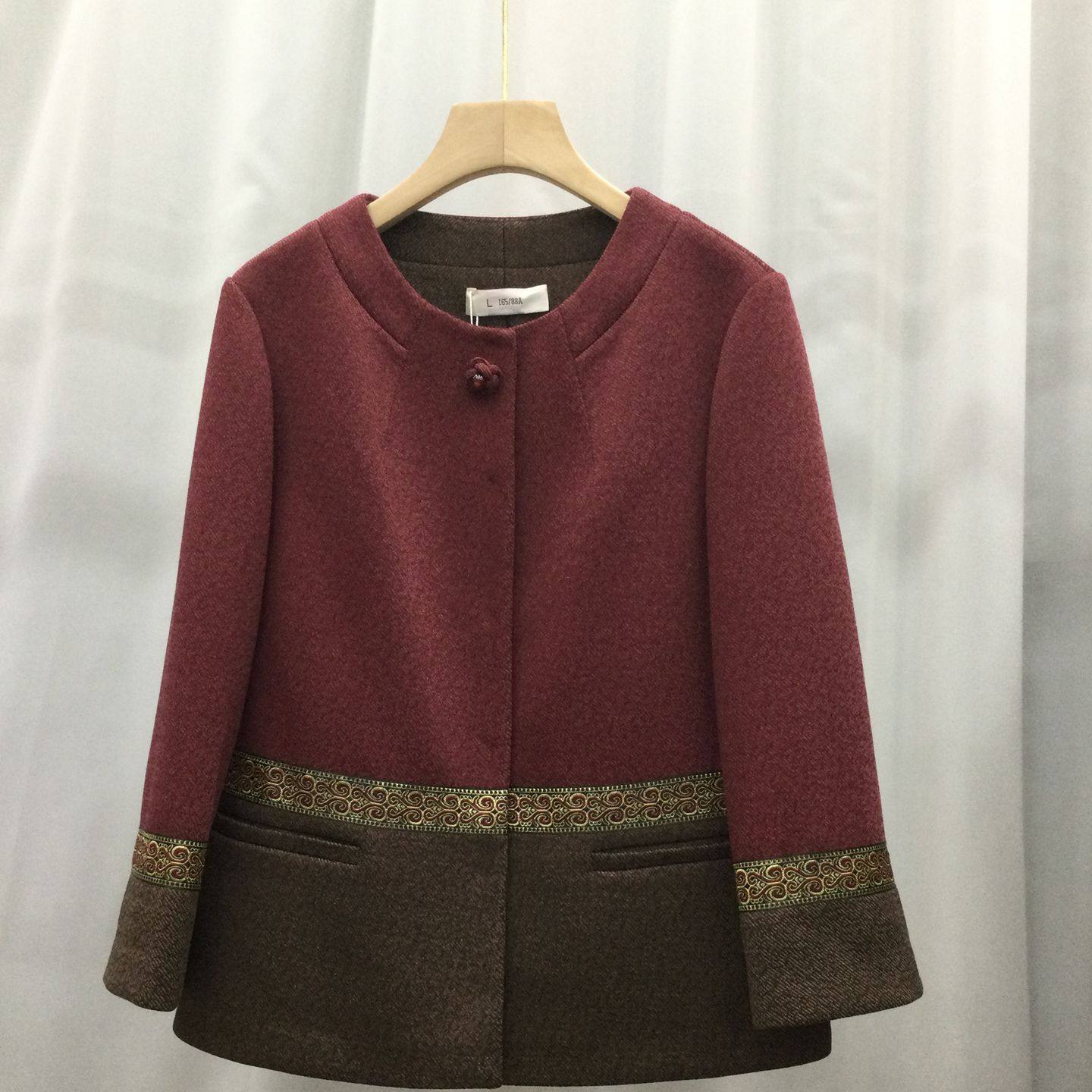 中老年人春秋女装妈妈轻薄洋气外套60岁70老太太上衣奶奶衣秋之歌