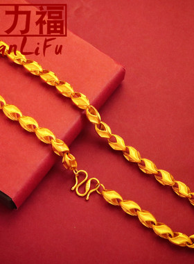 首饰项链正宗男细999足金不怕水