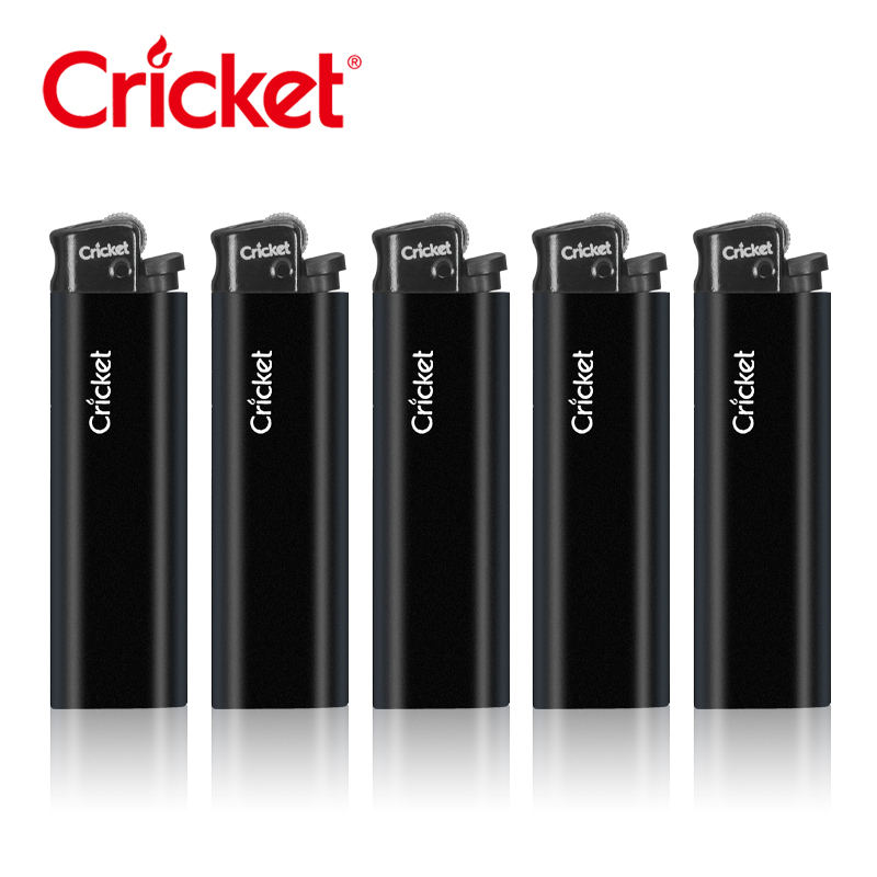 Cricket草蜢原装进口防爆一次性滑轮明火打火机黑色磨砂个性火机