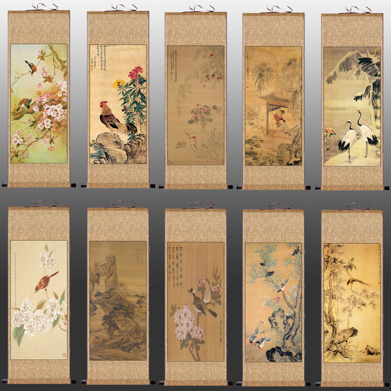 仿古花鸟画田世光喜鹊字画茶楼装饰字画酒店挂画书房壁画风水挂画,家居饰品,国画,淘宝优惠券,粉丝福利购,淘宝优惠卷