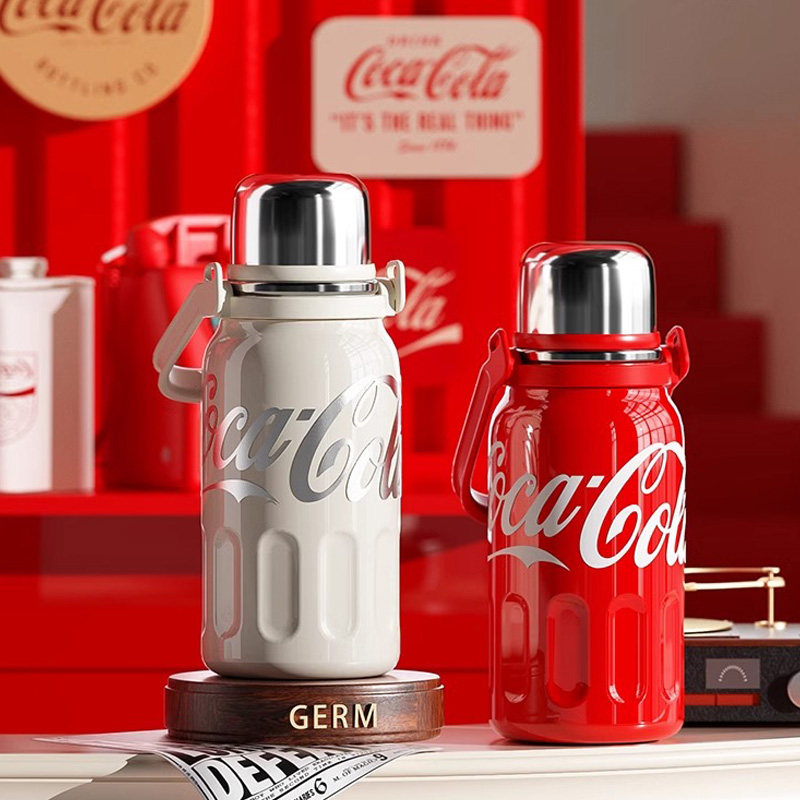 GERM可口可乐保温杯大容量水杯子大号女2024新款不锈钢水壶婴幼儿