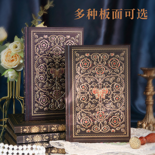联华文具硬面抄欧式古风潮流烫金印花送礼个性创意日记本文艺记事本学生笔记本手账本线装横线复古文创厚本子
