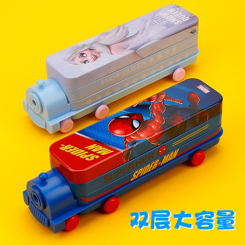 迪士尼文具盒小学生笔盒男女童创意汽车造型铅笔盒双层铁盒幼儿园儿童米奇包邮铁皮马口铁文具盒孩子生日礼物使用感如何?