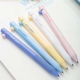 爱好开心笑脸拨动中性笔0.5mm黑色学生用考试刷题办公文具简约顺滑签字笔st尖高颜值解压按动趣味创意中性笔
