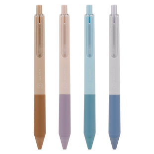 爱好刷题笔学生用高颜值复古按动中性笔CS笔尖考试顺滑0.5mm笔芯黑色水性签字笔水笔碳素笔按压式黑笔GP4210