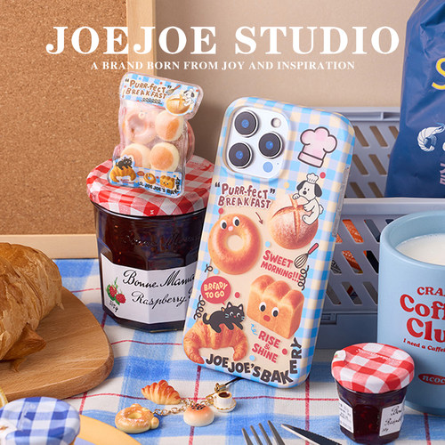 JOEJOE原创喵狗烘焙坊适用苹果17Pro磨砂面手机壳iPhone17pro max双层16Pro保护壳15/14高级亮面保护套13磁吸