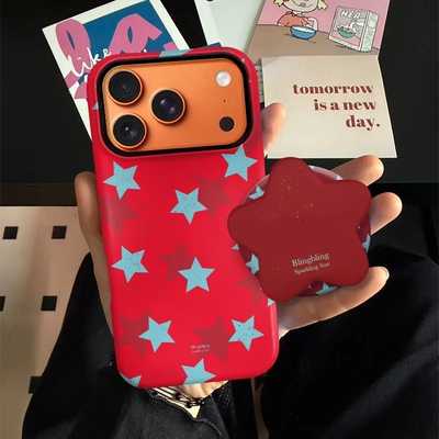 撞色星星磁吸磨砂软适用iPhone17ProMax手机壳16苹果华为mate80pura90+红米oppofindx9SPROULTRAreno小米vivo