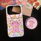 新款 好运猫猫磁吸磨砂适用iPhone17ProMax手机壳16苹果华为mate70pura80 保护套支架oppox90find软胶小米vivo
