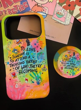 新款多巴胺涂鸦磁吸磨砂适用iPhone17ProMax手机壳16苹果air华为mate70pura80+保护套15支架oppo软胶小米vivo