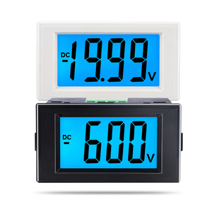 直流数显电压表正负0 230 12v24v48v200v600v液晶数字显示表头D69