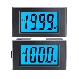 直流數(shù)顯電壓表液晶顯示數(shù)字表頭dc12v24v72v100v測量模塊D69