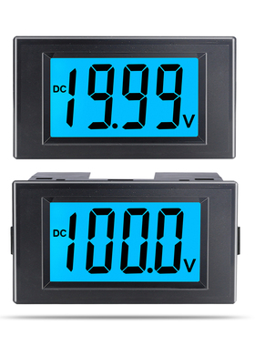 直流数显电压表液晶显示数字表头dc12v24v72v100v测量模块D69-30