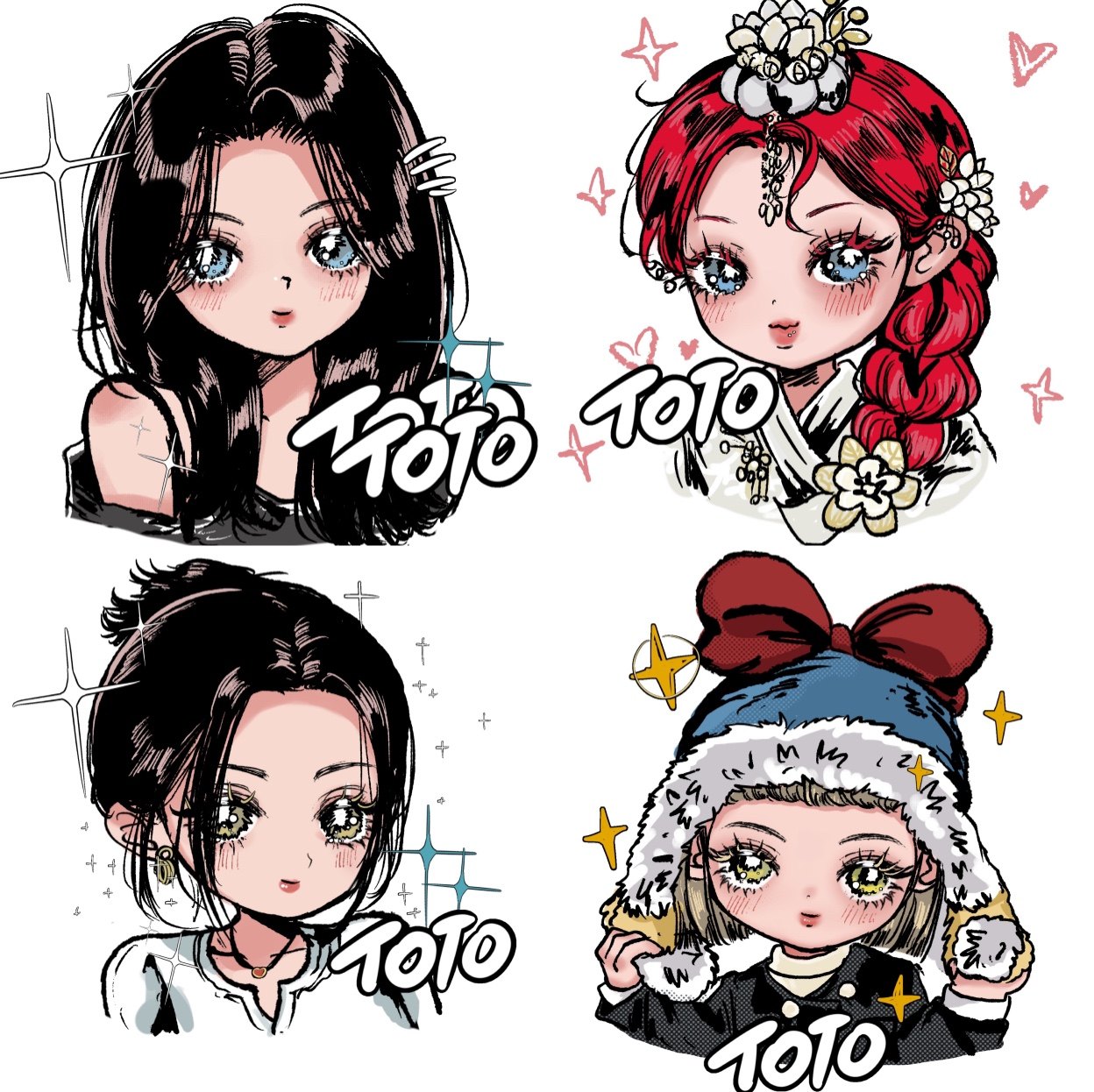 手绘头像q版漫画设计原创procreate绘画[画师toto]