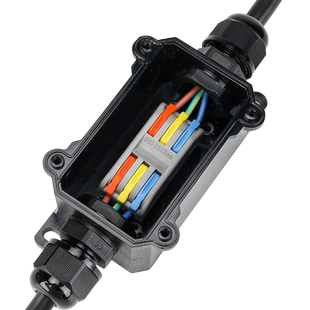 户外电源电缆防水盒分线盒穿线盒快速接线端子可地埋泡水IP68