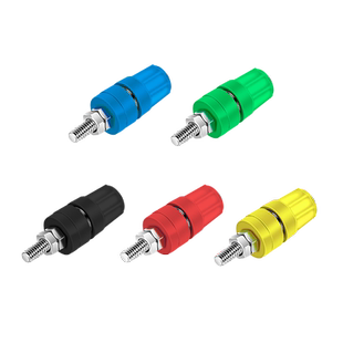 香蕉插座M4*36黄铜接线柱4mm小六角接地柱20A接线端子香蕉插头