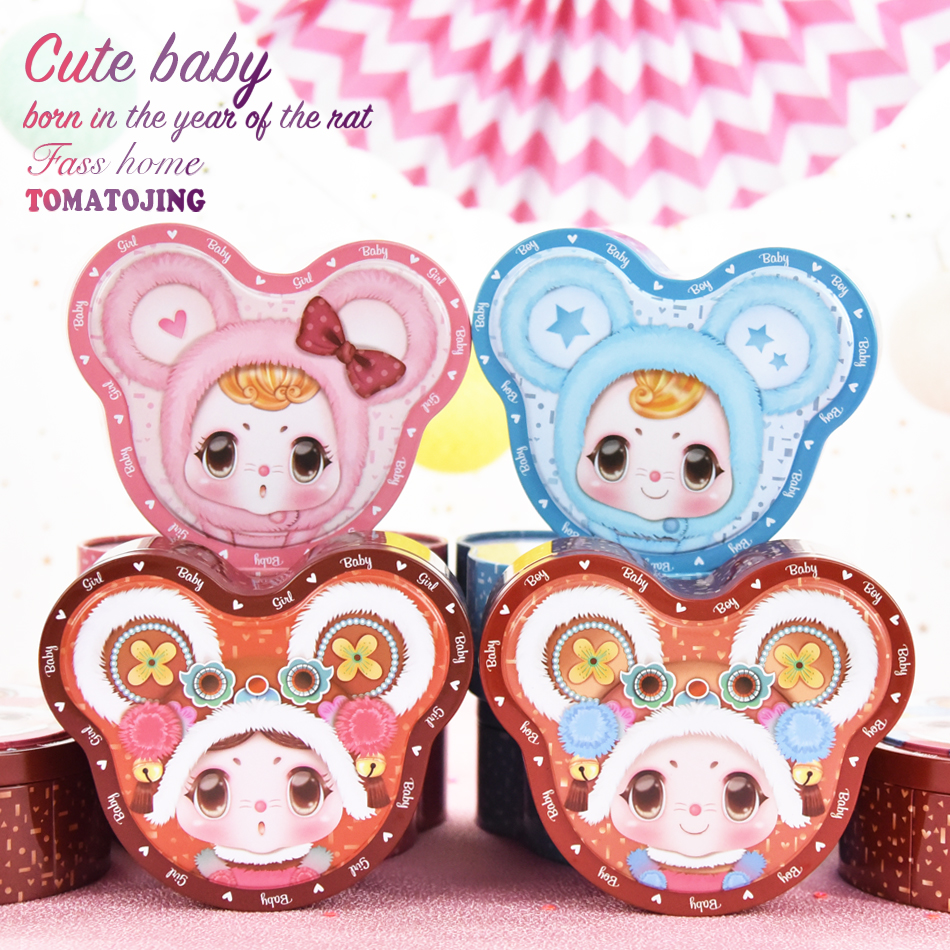 2020周岁可爱风鼠宝马口铁盒