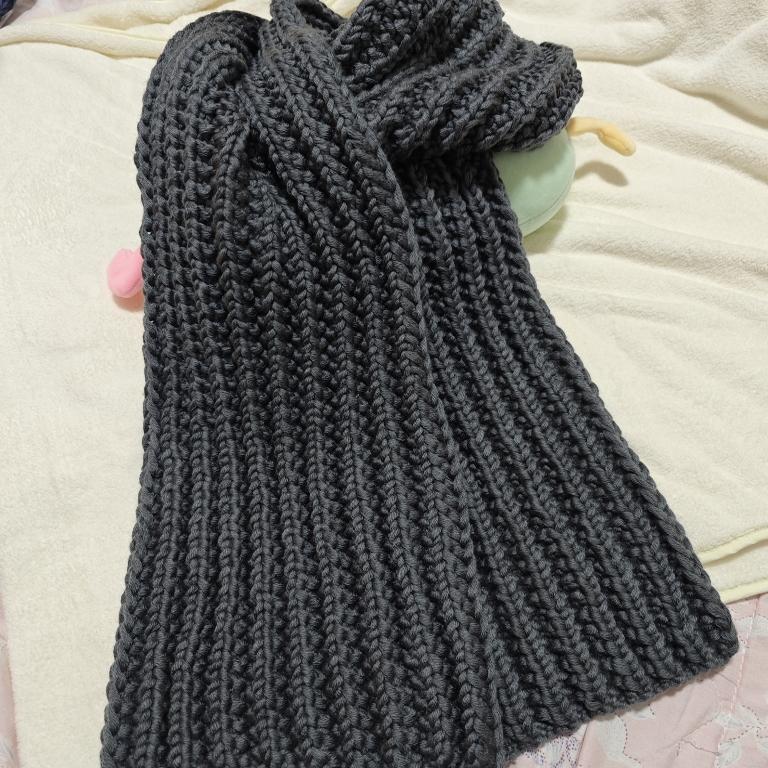 自己纯手工编织的毛线围巾成品冬相思扣代织送男女朋友礼物绣字母