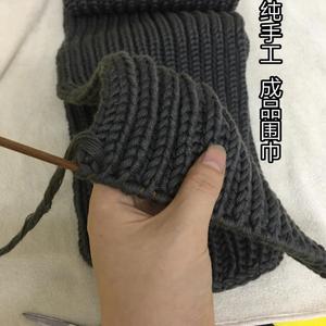成品围巾自己纯手工编织的毛线围巾冬相思扣送男女朋友礼物绣字母