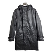 拉链按扣多大口袋风衣外 圣迪男式 酷感做旧磨白中长款 套1890