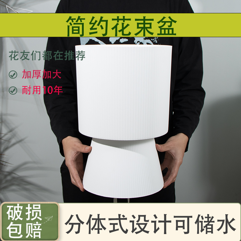 大花慧兰花盆仿陶瓷简约北欧风塑料花盆特大号绿植盆栽兰花专用盆