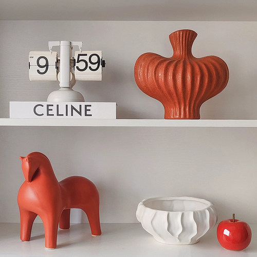 ins轻奢风喜庆红色装饰摆件