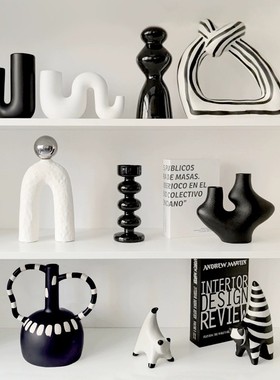 浴舍 诧寂风陶瓷异形装饰品摆件现代客厅书柜酒柜抽象创意小摆设