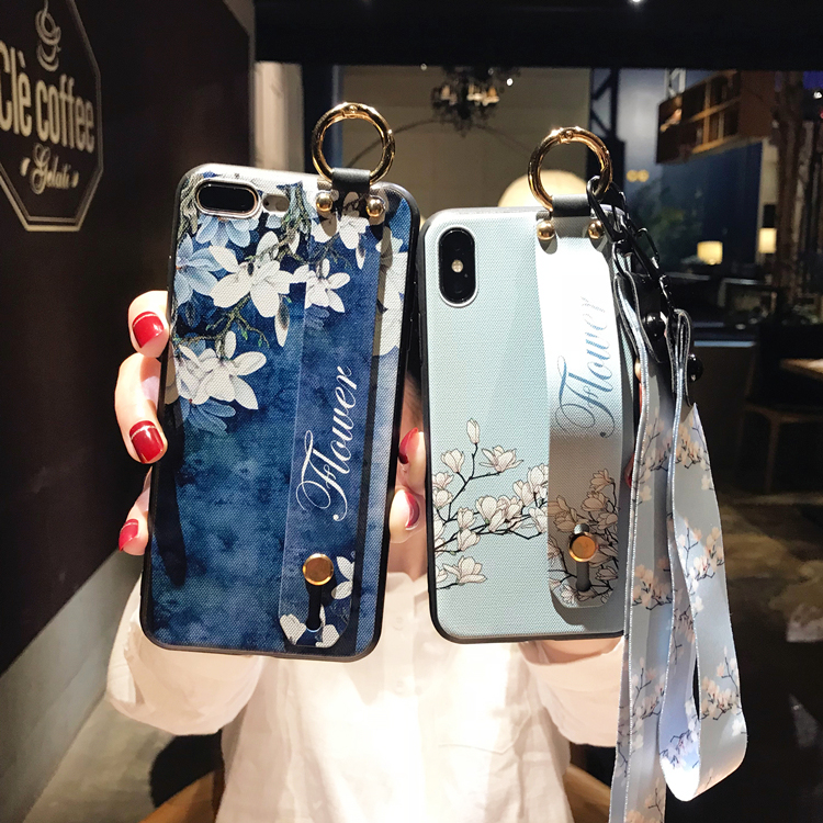 热销18件不包邮网红iphonexsmax女款带挂绳手机壳