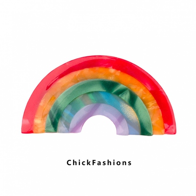 新品进口法国coucou suzette巴黎彩虹爱心笑脸招财猫趣味发饰