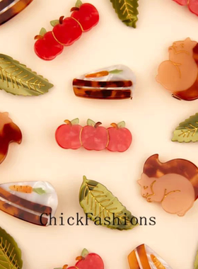 森林系新品进口现货法国coucou suzette红蘑菇枫叶树叶松果松鼠