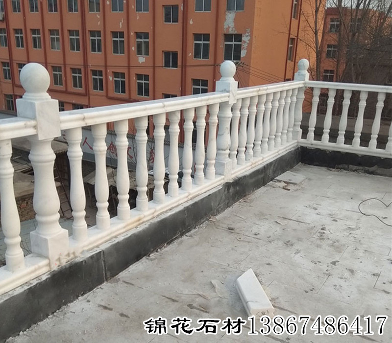 天然大理石阳台护栏楼梯围栏 罗马柱花瓶柱将军柱花岗岩栏杆上