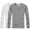 Velvet O-neck - White+Light Grey