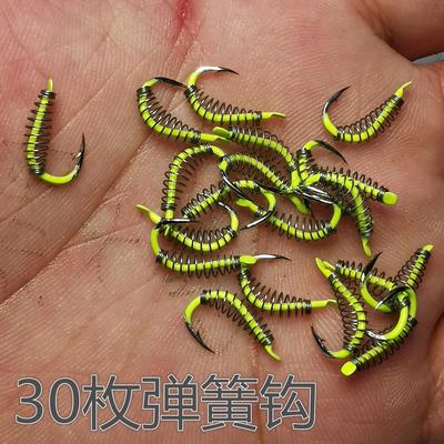 弹簧钓鱼钩管付伊势尼底钓青鱼草鱼钩浮钓鲢鳙钓组鲢鱼鱼钩散装钩