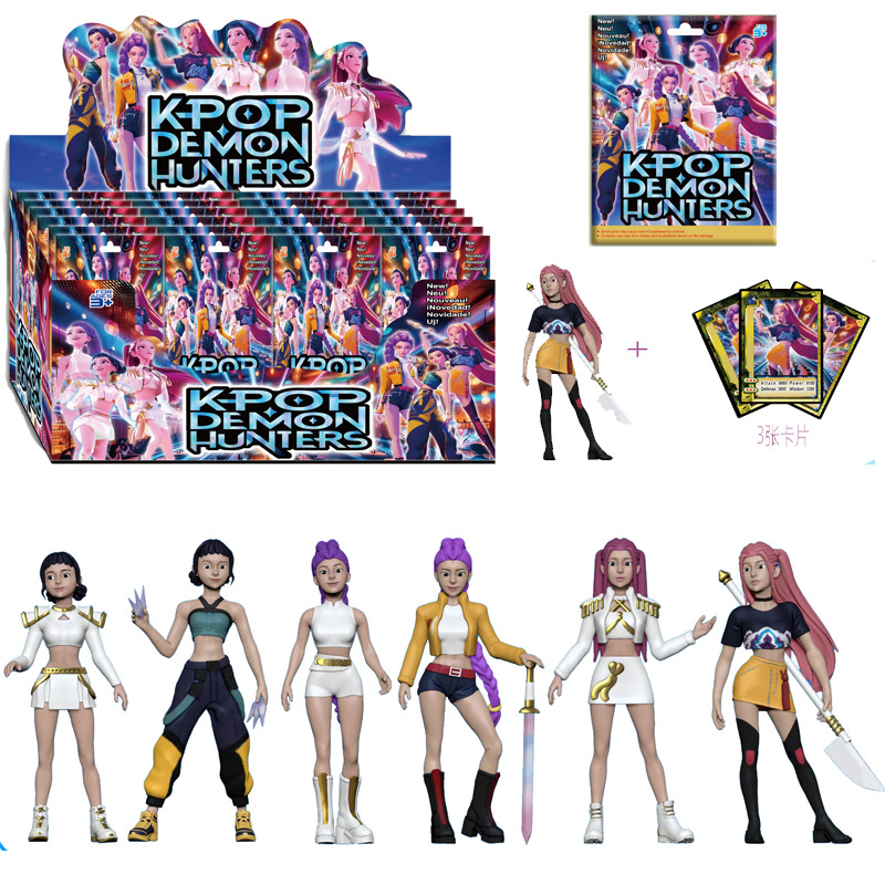 跨境新品4寸猎魔女团盲袋 手办模型公仔桌面摆件盲袋拆拆乐玩具