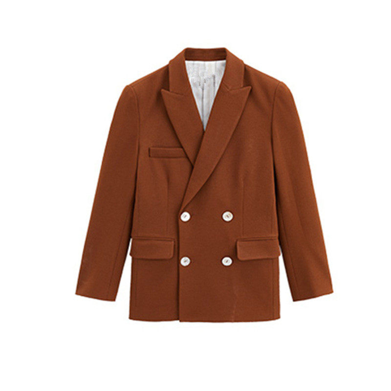 欧美秋冬复古休闲炸街chic西装气质名媛小众设计高级感短裤外套女