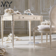 美式乡村实木简约书桌椅组合法式复古办公桌学习桌整装高端可定制