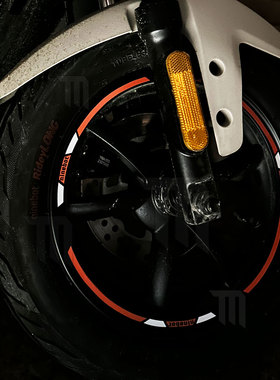 使用九号电动车F90 F2z轮组轮毂FzMIX轮胎装饰反光贴纸防水防晒